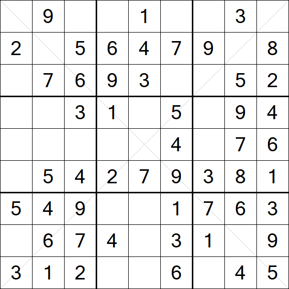 Sudoku X - Fácil