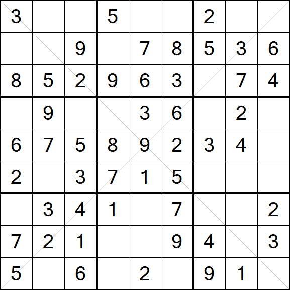 Sudoku X - Easy