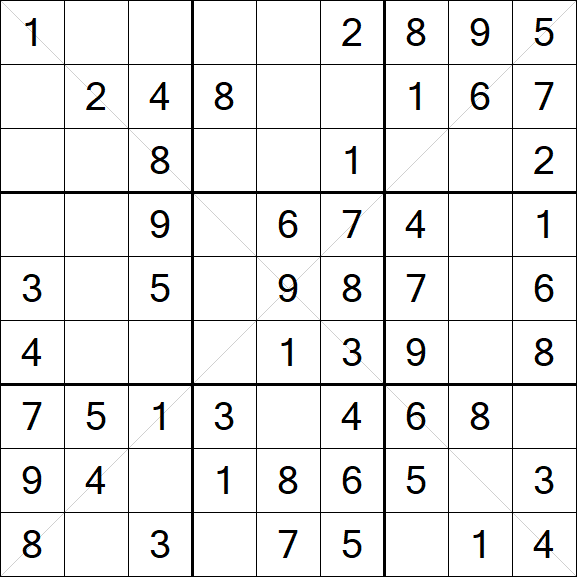 Sudoku X - Easy