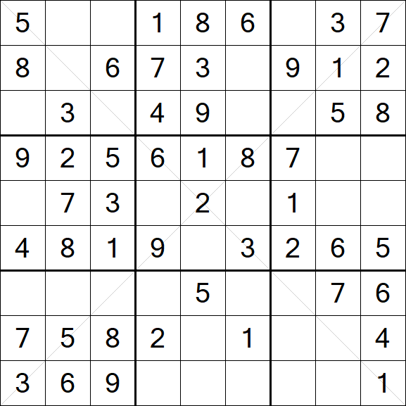 Sudoku X - Easy