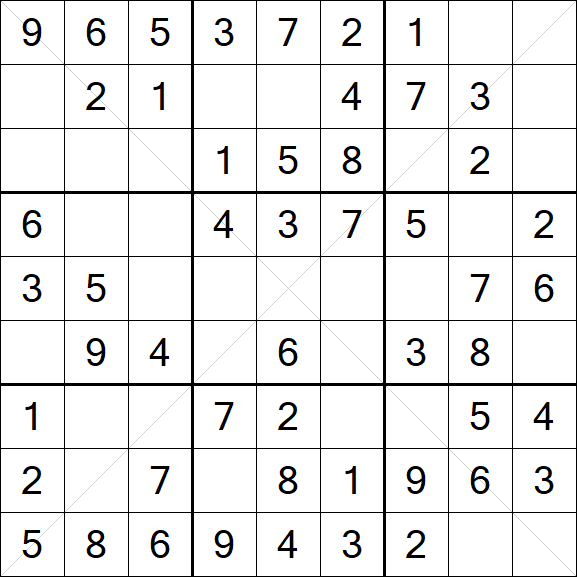 Sudoku X - Easy