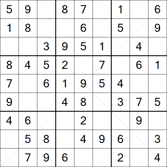 Sudoku X - Easy