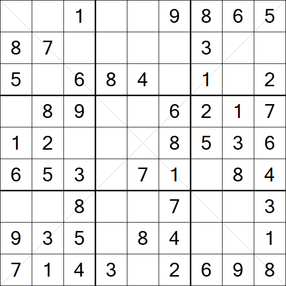 Sudoku X - Easy