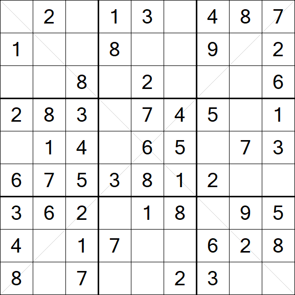Sudoku X - Easy