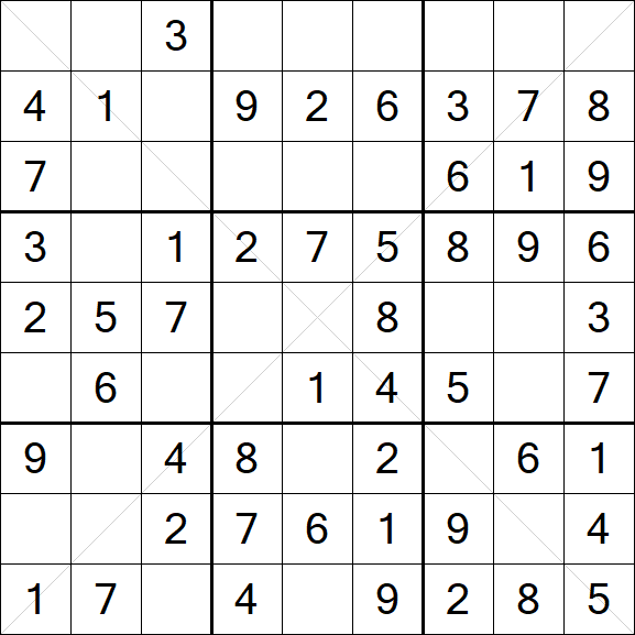 Sudoku X - Easy