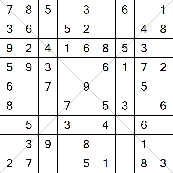 Sudoku X - Easy