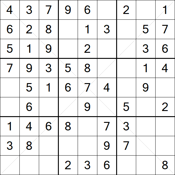 Sudoku X - Easy