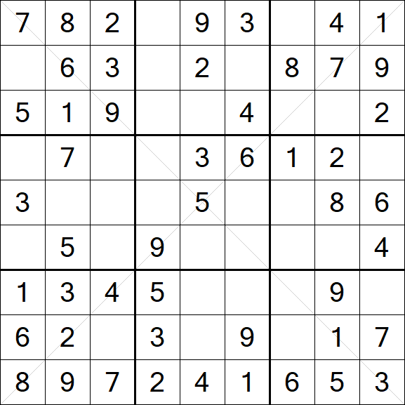 Sudoku X - Easy