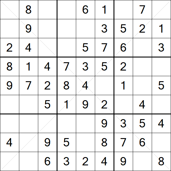 Sudoku X - Easy