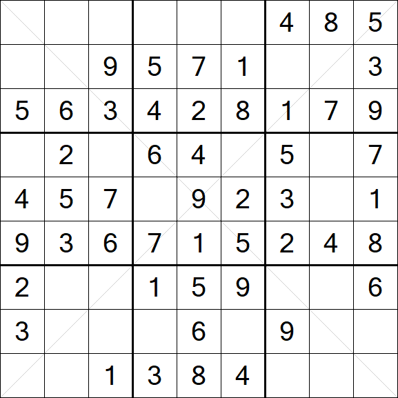Sudoku X - Easy