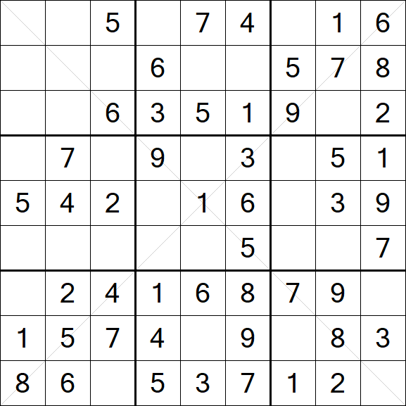 Sudoku X - Easy