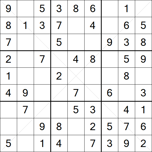 Sudoku X - Easy