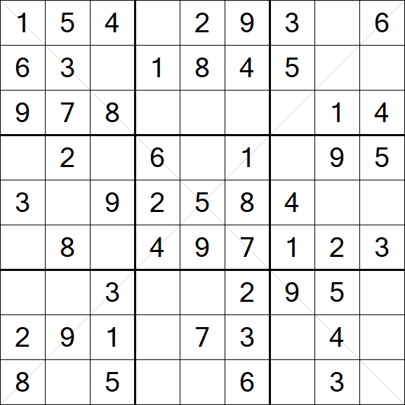 Sudoku X - Easy