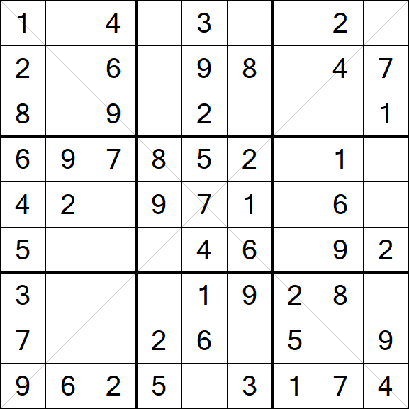 Sudoku X - Easy