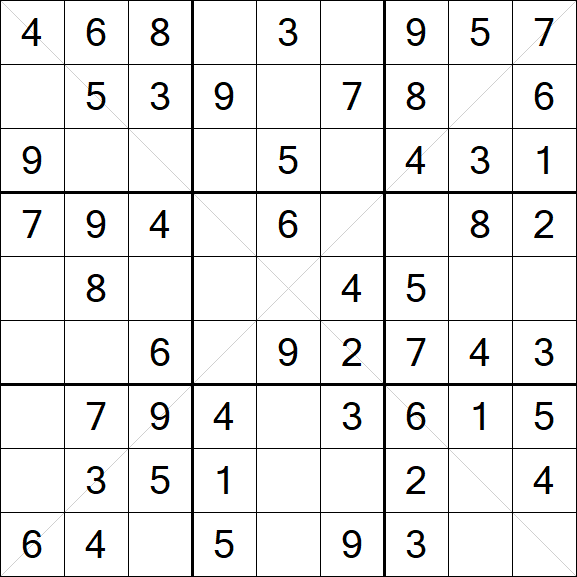Sudoku X - Easy