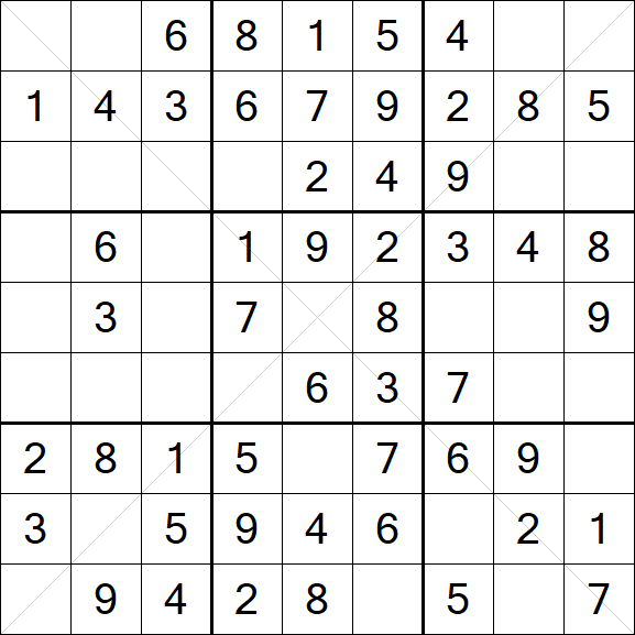 Sudoku X - Easy