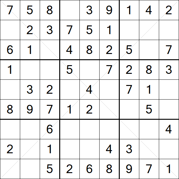 Sudoku X - Easy