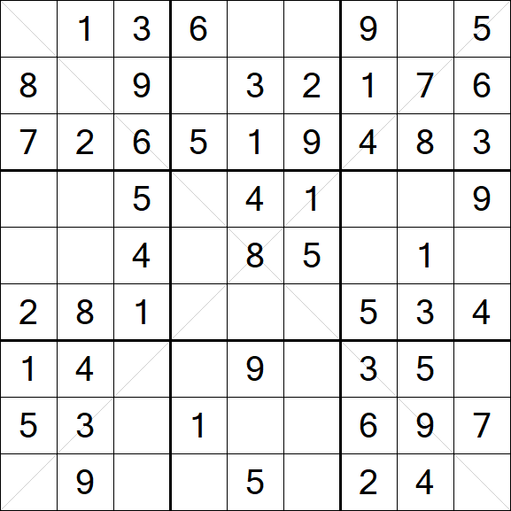 Sudoku X - Easy