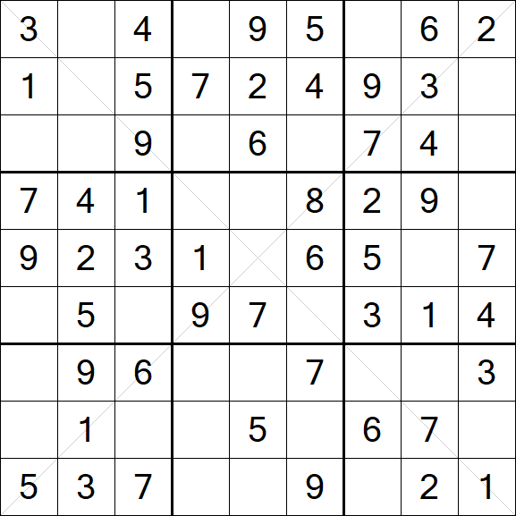 Sudoku X - Easy