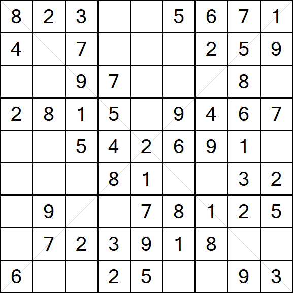 Sudoku X - Easy
