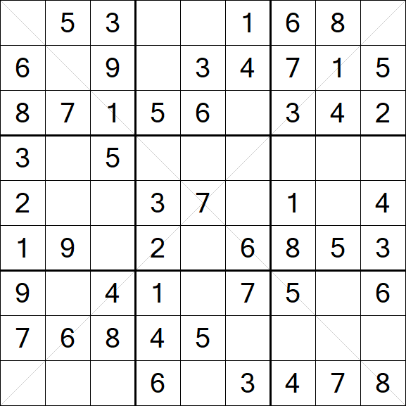 Sudoku X - Easy