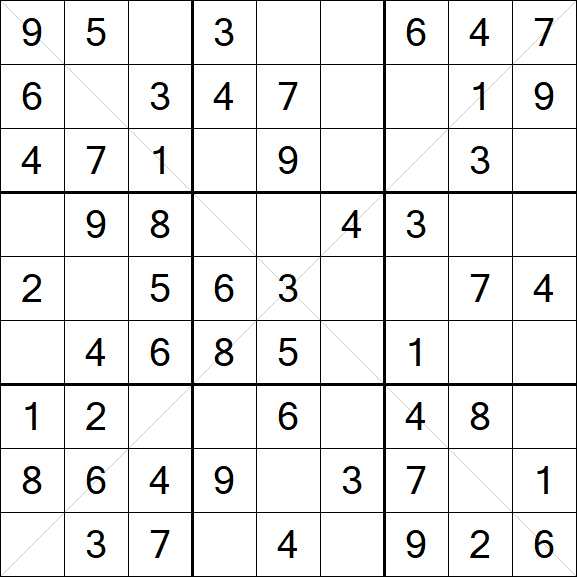 Sudoku X - Easy