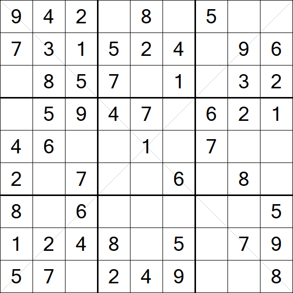 Sudoku X - Easy