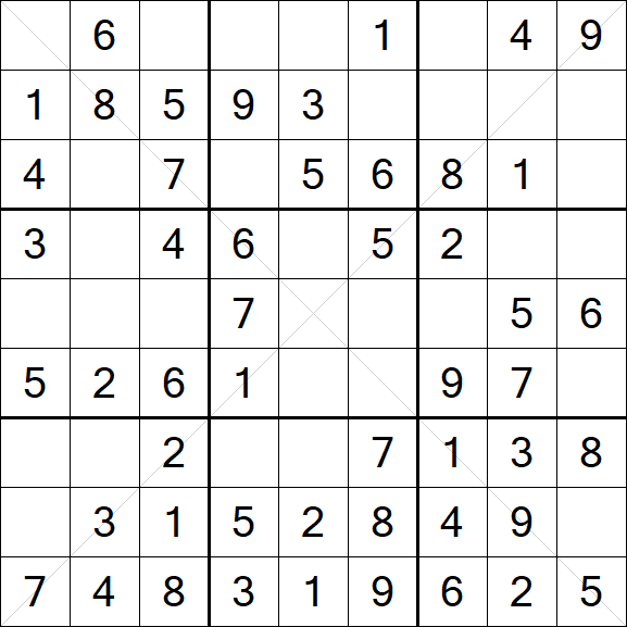 Sudoku X - Easy