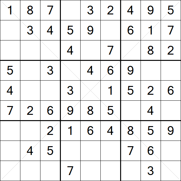 Sudoku X - Easy
