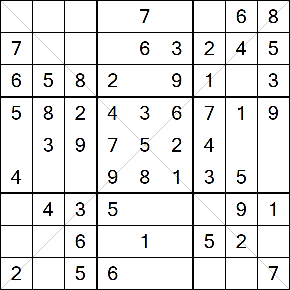 Sudoku X - Easy