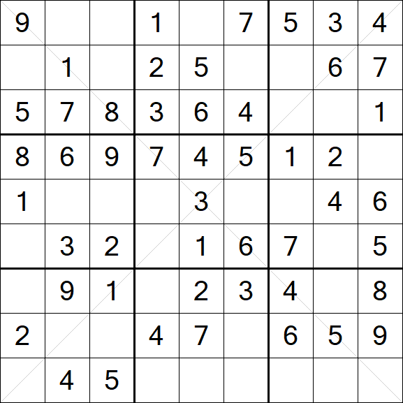 Sudoku X - Easy