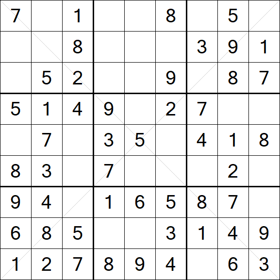 Sudoku X - Einfach