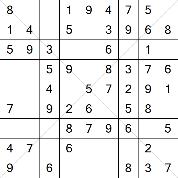 Sudoku X - Einfach