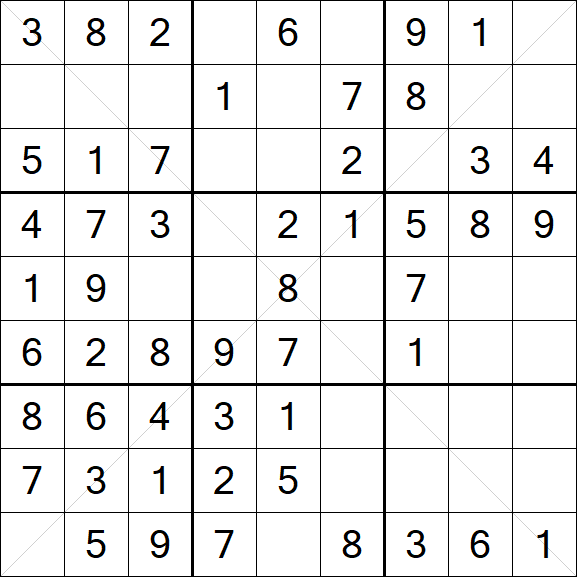 Sudoku X - Einfach