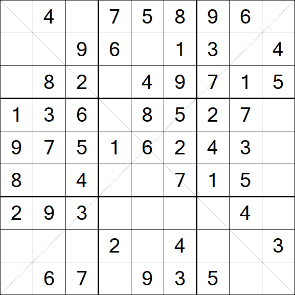 Sudoku X - Einfach