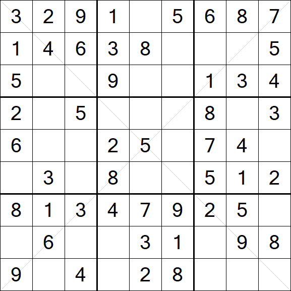 Sudoku X - Einfach
