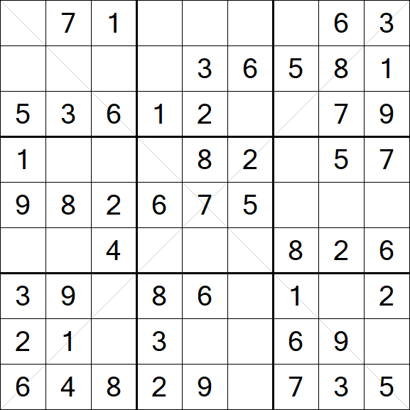 Sudoku X - Einfach