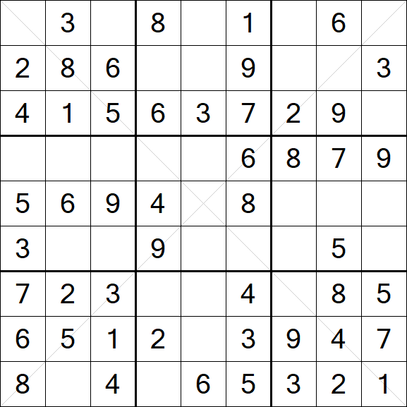 Sudoku X - Easy