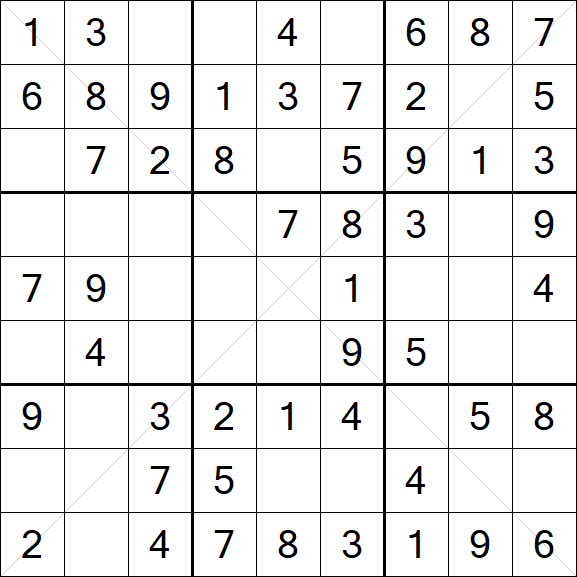 Sudoku X - Simple
