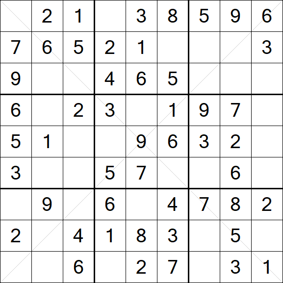 Sudoku X - Simple