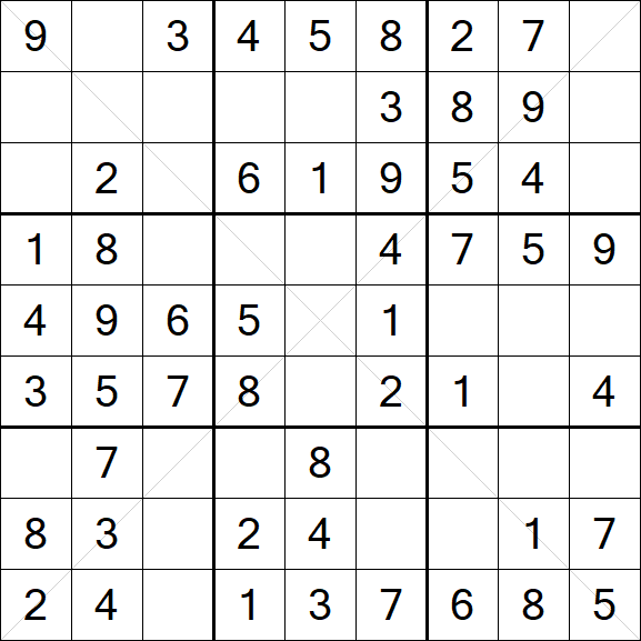 Sudoku X - Easy