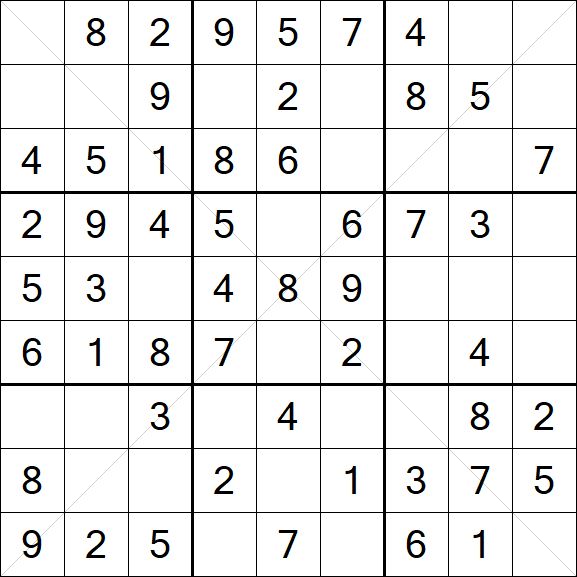 Sudoku X - Easy