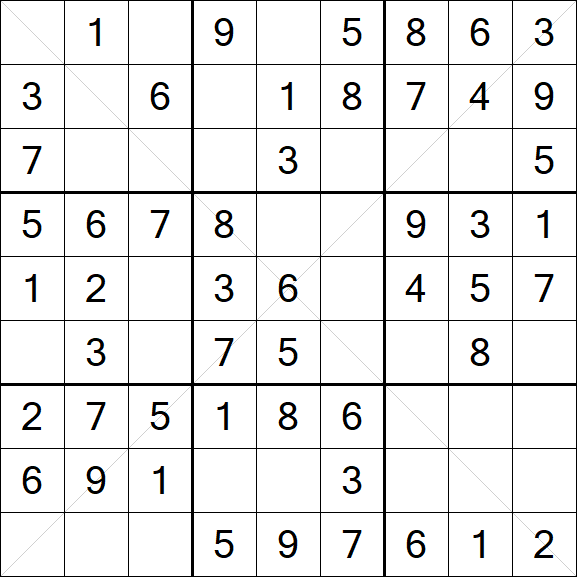 Sudoku X - Easy