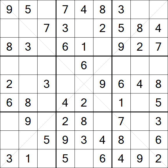 Sudoku X - Easy