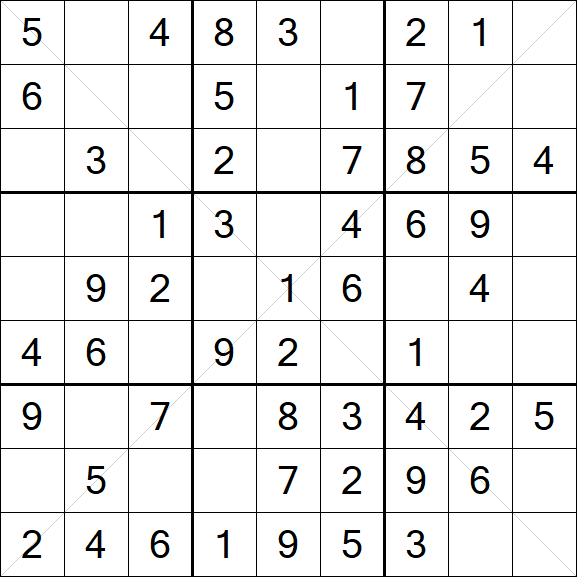 Sudoku X - Easy