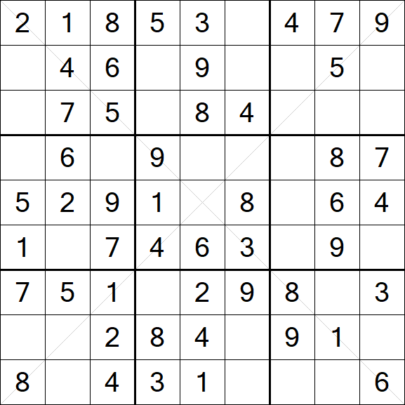 Sudoku X - Easy