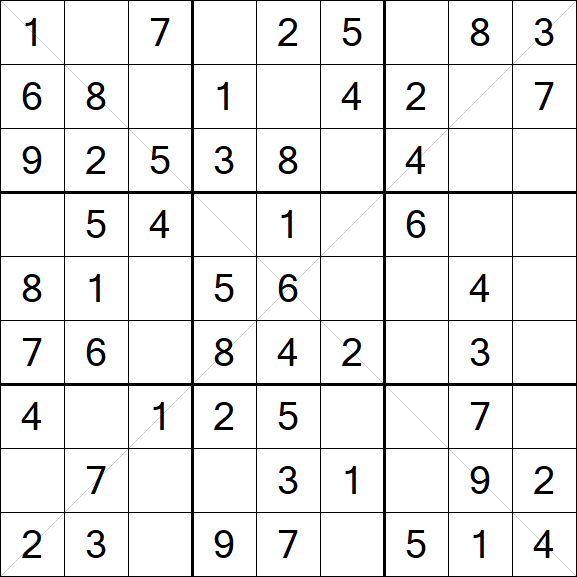 Sudoku X - Easy