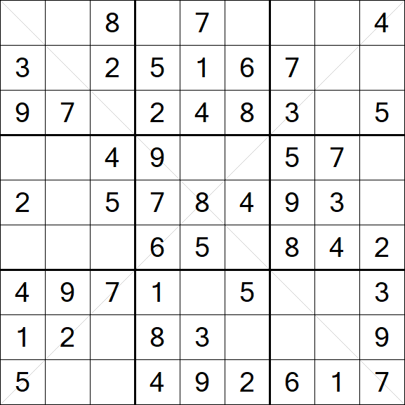 Sudoku X - Einfach