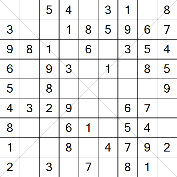 Sudoku X - Einfach