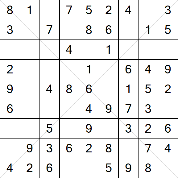 Sudoku X - Einfach